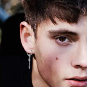 Boucles d’oreilles homme flèche noire - Axiom