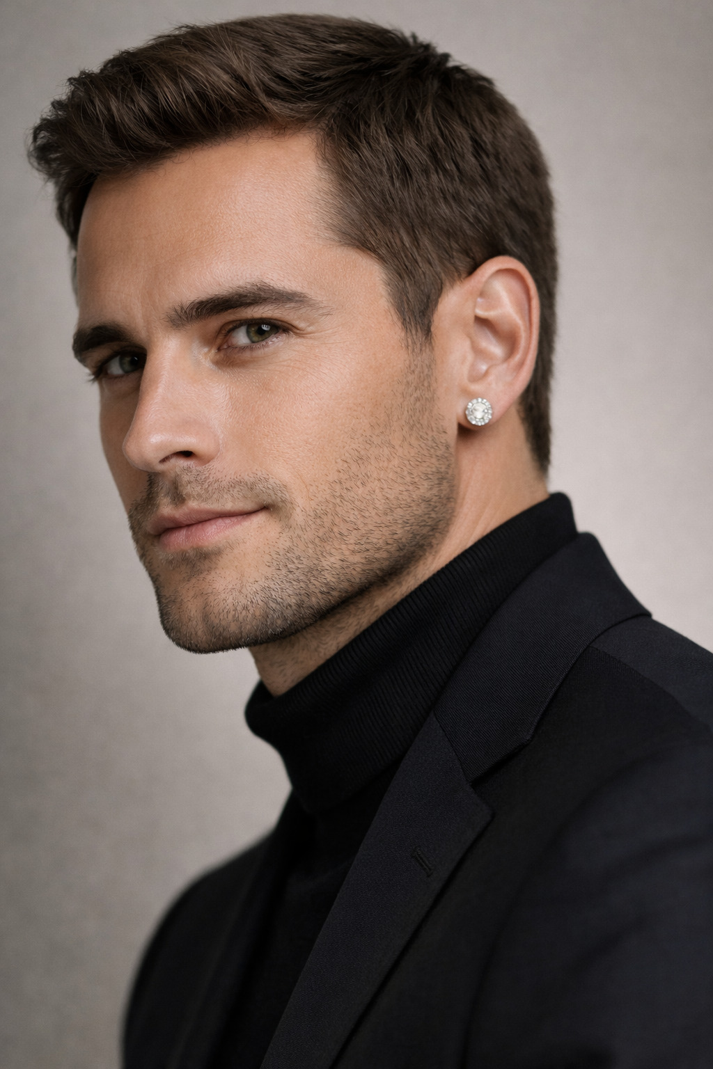 boucles d'oreille homme motif crane de mort