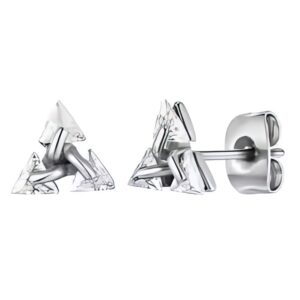 Boucles d’oreilles homme triangle en zircon