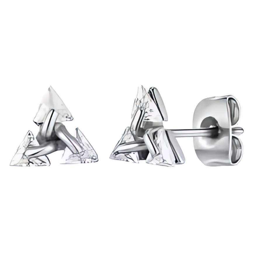 Boucles d’oreilles homme triangle en zircon